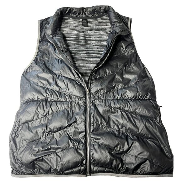 AVE Leisure Black Grey Puffer Jacket‎ Vest Womens 22-24 - Picture 4 of 6